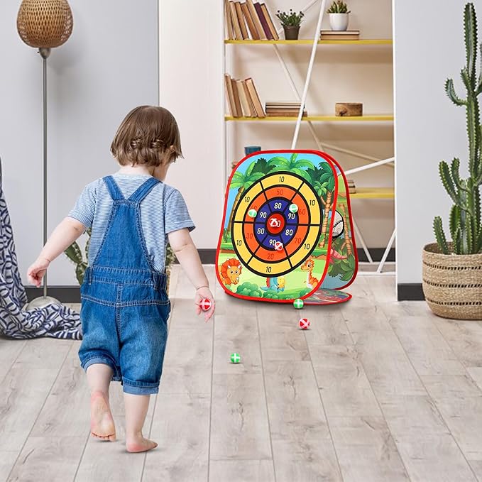Bean Bag Toss Game for Kids/Double-Sided Foldable Cornhole Board/Backyard Beach - Image 7
