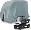 KISEER 4 Passenger 420D Waterproof Golf Cart Cover fits EZ GO Club Car Yamaha, Sunproof Dustproof