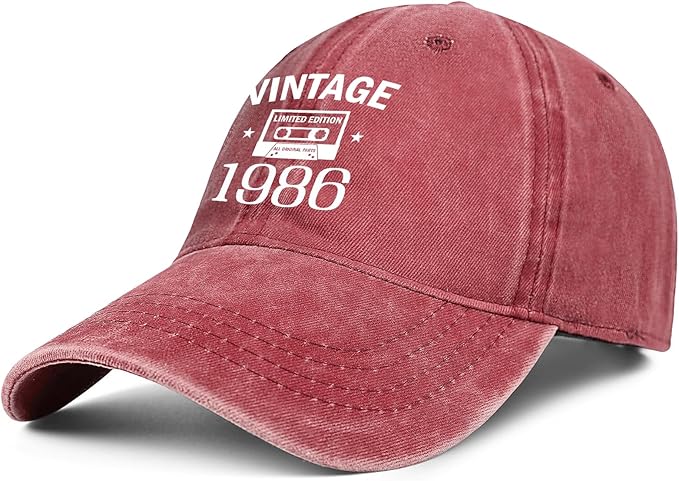 40th Birthday Gifts Women Men 1986 Hats Vintage 1986 Baseball Cap 40th Birthday Gifts for 40 Year Old Fathers Mothers Day