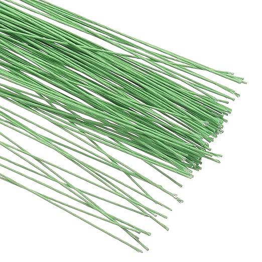 PATIKIL 20 Gauge 16" Floral Stem Wire, Light Green - Image 4