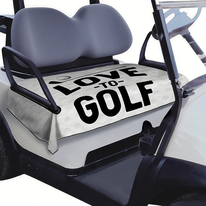 Golf Cart Seat Covers, Golf Cart Seat Towel Blanket for 2-Seat Golf Carts, Breathable Golf Cart Seat Cushions Golf Club Car Accessories 51'' x 31''
