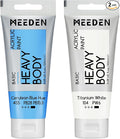MEEDEN Acrylic Paint Cerulean Blue Hue: Bundled - 100ml/3.38oz Heavy Body by MEEDEN