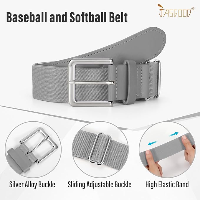 Baseball Socks and Belt for Youth Adult Softball Socks Combo Elastic Waist Belt for Men Kids Boys Girls Women JASGOOD