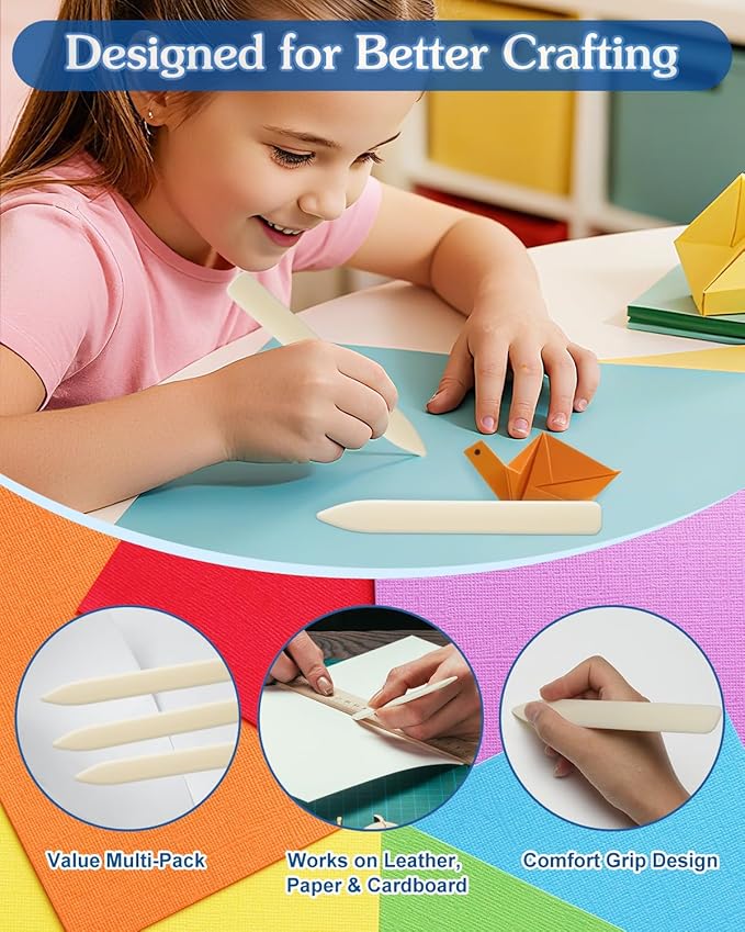 UCEC 30 Pack Bone Folder Tool, Plastic Bone Folder Crafts Scoring Folding - Image 4