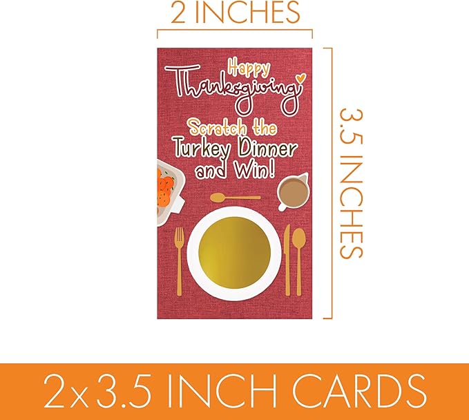DISTINCTIVS Thanksgiving Party Game, 30 Player Scratch Off Cards, Friendsgiving - Image 4