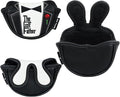 The Golf Father Funny Golf Club Covers, Driver Fairway Wood Hybrid Headcover, Mallet Putter Covers Blade Headcovers Putter Cover Magnetic, Black and White Color Iron Covers for Most Brands