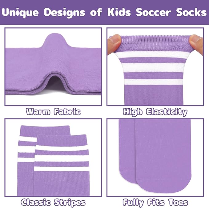 Olreco Toddler Soccer Socks Kids Baseball Socks Youth Softball Sock for Girls Boys Football Sock Boys Athletic Accessories