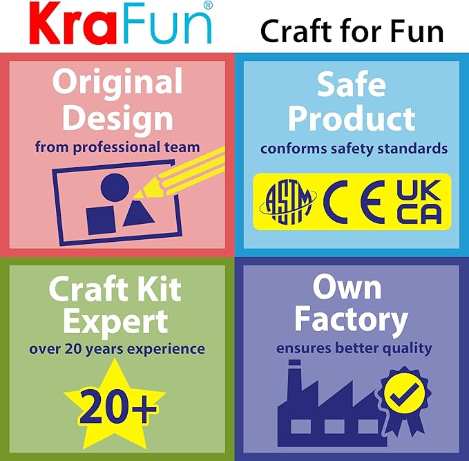 KRAFUN Felt Sticker Kit for Beginner Young Girls and Kids Arts & Crafts - Image 7