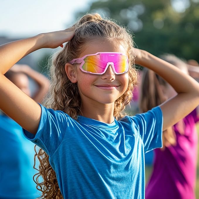 X-TIGER Kids Sunglasses Polarized Youth Baseball Sunglasses for 8-14 boys girls UV400 Sports Softball Cycling Glasses