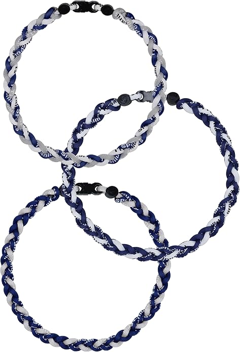 3 pcs Baseball Rope Necklaces, League Team Colors Braided Necklace, Baseball Team Gifts