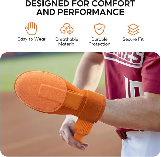 Baseball Sliding Mitt, Youth Ages 6-12 & Teens Adults 12+, Sliding Glove Hand Guard for Baserunning, Hard Shell Ambidextrous Left/Right, Baseball/Softball Compatible, Drip Style