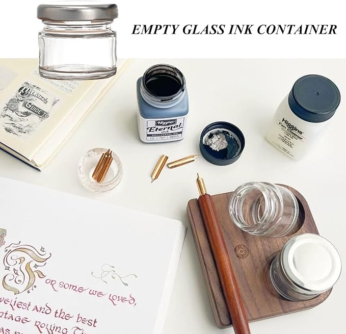 10Pcs Mini Glass Inkwell Ink Bottle Containers - Image 3