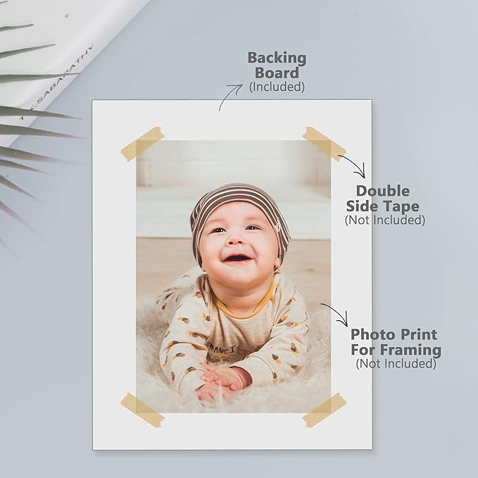 Somime 10 Pack Backing Boards, 9x12 Uncut White Mats Matboards, Acid-Free - Image 6