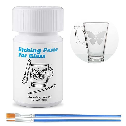 Glass Etch Starter Cream Kit for Intricate Designs Etching Art Cream Etching by ElectricWise