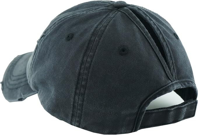 Classic Plain Ponytail Messy High Bun Headwear Adjustable Cotton Trucker Mesh Glitter Hat Baseball Cap
