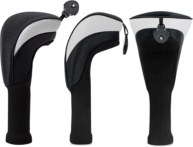 Wood Headcover Golf Club Covers Driver Headcovers Nylon Head Covers Designed to Fit All Woods - 3/4/5/6 Pack/Set Golf Accessories Suitable for Men and Women