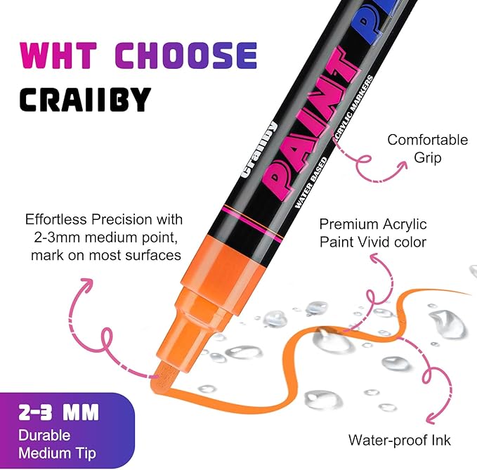 Purple Paint Pens Paint Markers - Image 2