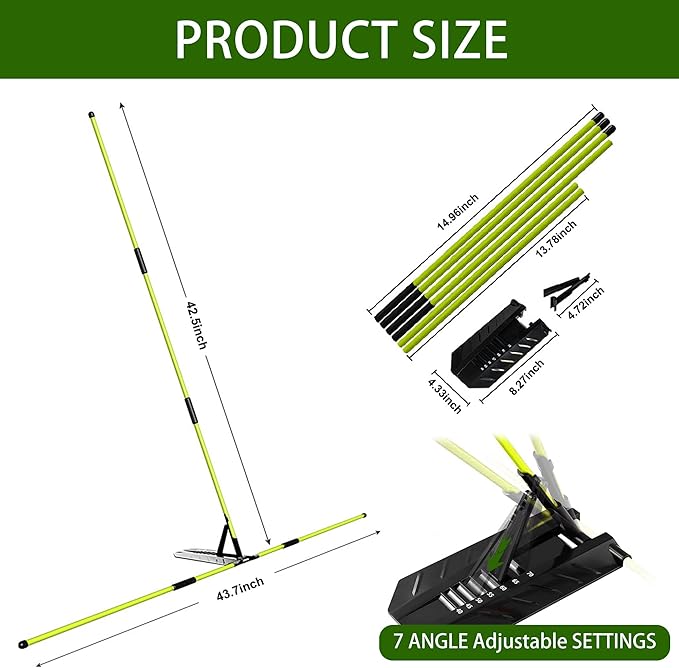 Golf Alignment Stick Holder, Golf Swing Trainer Training Aid, Adjustable Golf Posture Corrector, Portable Golf Swing Correction Equipment for Indoor & Outdoor Practice for Men Women Beginners
