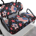 Yewatlles Golf Cart Seat Covers for Club Car Fashion Seat, Breathable Polyester Cloth Combination Appearance, No Need Detaching Armrests American Flag Star Pattern