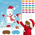 ASTARON Pin The Snowman Nose Christmas Pin The Tail Party Games Activities by ASTARON
