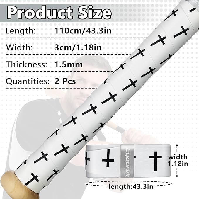 Eyourlife 2/4 Pack Baseball Bat Grip Bat Wraps for Baseball Lifestyle Softball Gifts Pro Feel Non-Slip Elite Batting Grip Tape for Bats Players