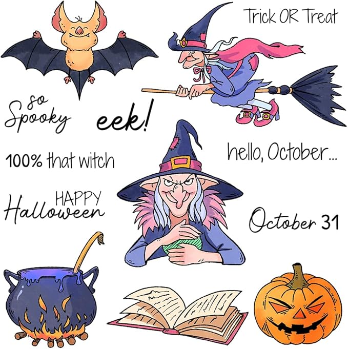 Halloween Clear Silicone stampReusable Stamp - Image 2