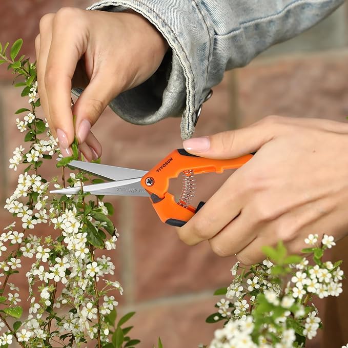VIVOSUN 12-Pack 6.5 Inch Gardening Scissors Hand Pruner Pruning Shear - Image 9