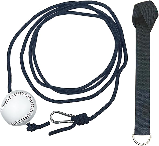 LOOEEL Baseball and Softball Batting Training Rope,Baseball Softball Hitting Trainer,Batting Swing Trainer for Baseball & Softball.Practice Baseball Swing Skills,and Hitting Performance