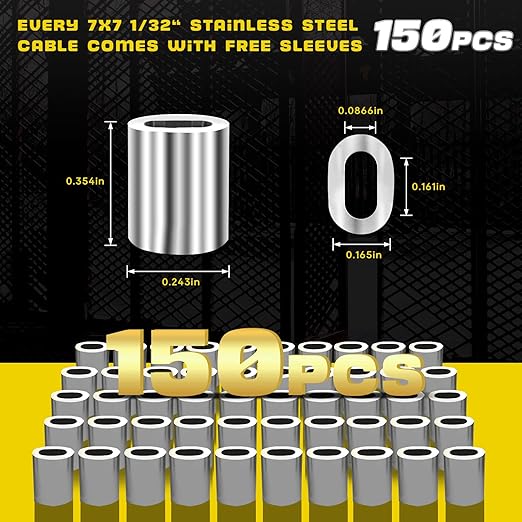 316 Stainless Steel Cable, 600FT 1/32IN Wire Rope 7 * 7 Strand - Image 5