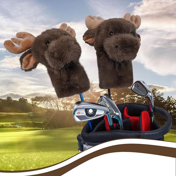 mytag Funny Golf Club Head Covers, Animal Plush Driver Headcover, Golf Headcover Fits Standard 460cc Driver Head