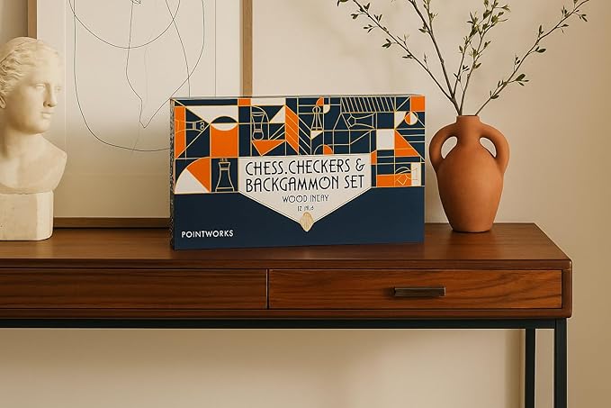 17 Inch Chess Checkers Backgammon Set - Image 8