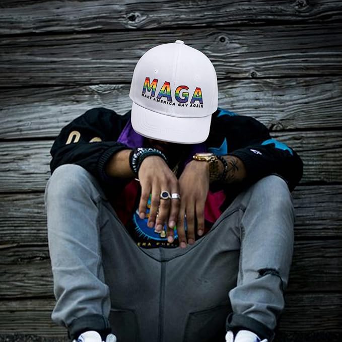 Gay Pride Rainbow Trucker Hat for Men and Women LGBT Embroidered Adjustable Washable LGBTQ Baseball Cap Gifts