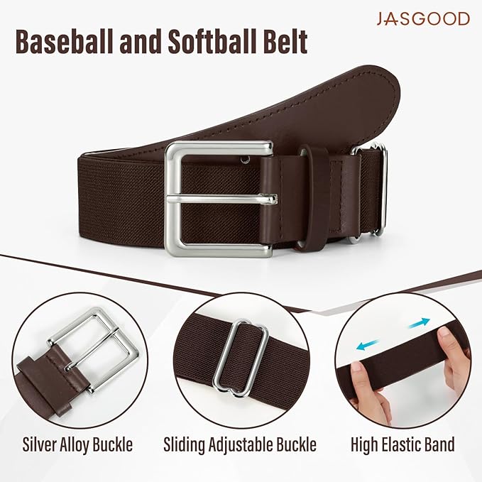Baseball Socks and Belt for Youth Adult Softball Socks Combo Elastic Waist Belt for Men Kids Boys Girls Women JASGOOD