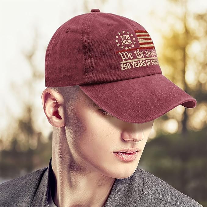 U.S. 250th Anniversary 250 Years Freedoms 1776-2026 Baseball Hats Funny