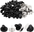 100set Rubber Pin Backs, Blank Pins Scatter Butterfly Clutch Pin Holder Enamel by YuGtcen