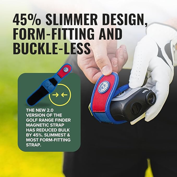Stripebird 2.0 Slim Golf Rangefinder Magnetic Strap - Form Fitting, No Buckle, Range Finder