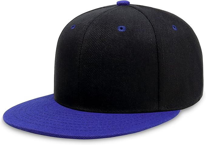 CHOK.LIDS Flat Bill Visor Classic Snapback Hat Blank Adjustable Brim High Top End Trendy Color Style Plain Tone Baseball Cap