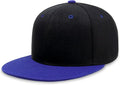 CHOK.LIDS Flat Bill Visor Classic Snapback Hat Blank Adjustable Brim High Top End Trendy Color Style Plain Tone Baseball Cap