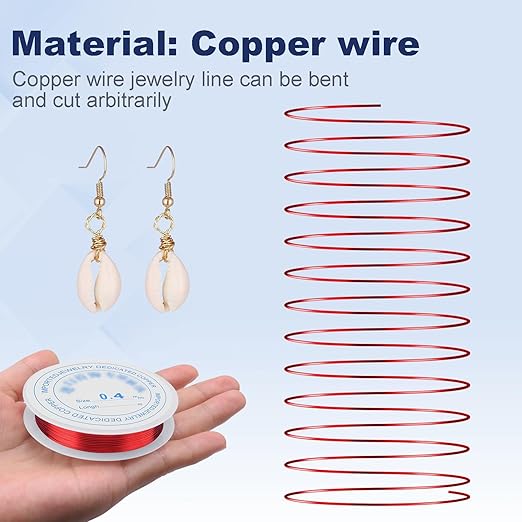 0.4 mm Dia. 10 Rolls Copper Jewelry Wire, 10 Assorted Colors Beading Wire - Image 3