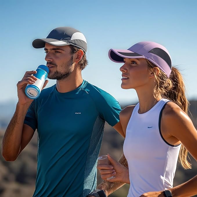 HH HOFNEN Quick Dry Baseball Cap Unstructured Running Cap Water-Resistant UPF 50+ Mesh Golf Sun Hats for Men Women