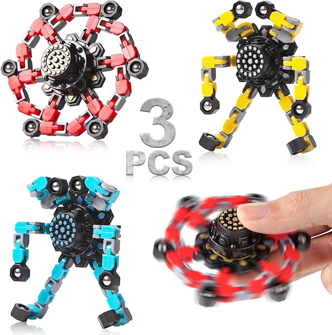 Transformable Fidget Spinners 3 Pcs by GokeeyJewelry