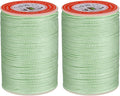 uxcell Round Leather Sewing Waxed Thread, 55m / 60 Yards Polyester Wax String by uxcell