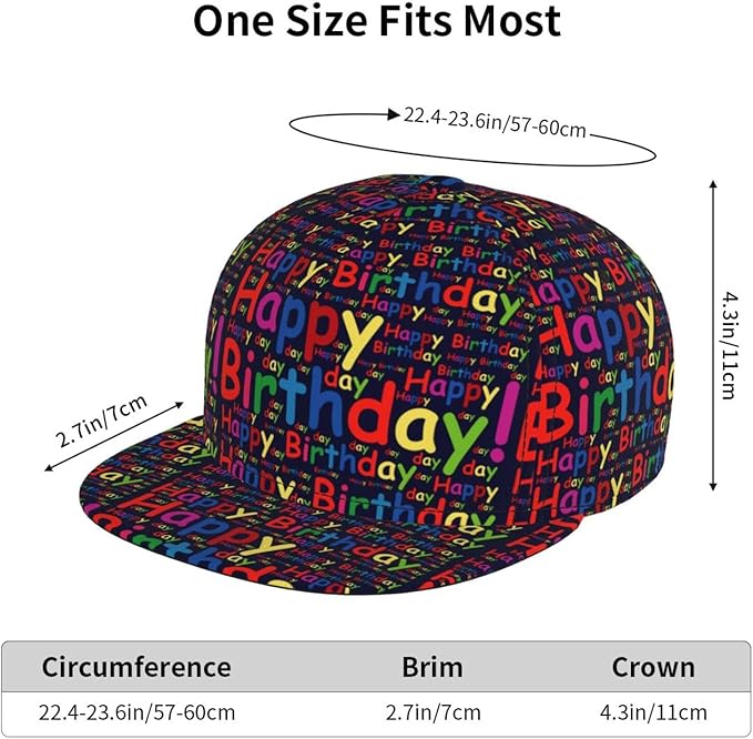Fashion Snapback Hat for Men Women, Hip Hop Style Baseball Cap Flat Bill Hats Adjustable Trucker Sun Hat