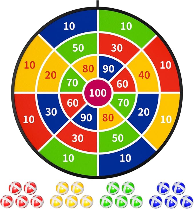 TEMI 29" Large Dart Board for Kids, Boys Toys Dartboards by TEMI