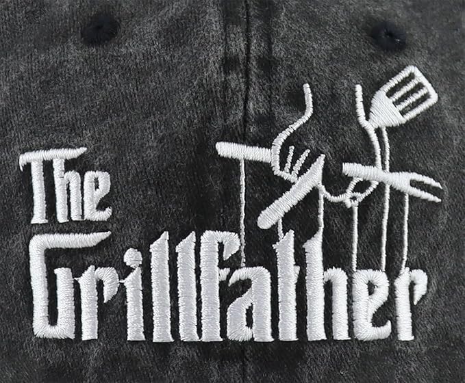 The Rodfather Pugfather Dogfather Grilfather Hats for Men, Adjustable Embroidered Dad Baseball Cap