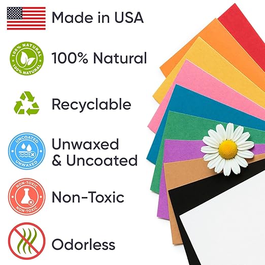 24" x 1200" Pack of 10 Rolls USA-Made Multi-Color Kraft Paper, 45 lbs/66 GSM – - Image 3