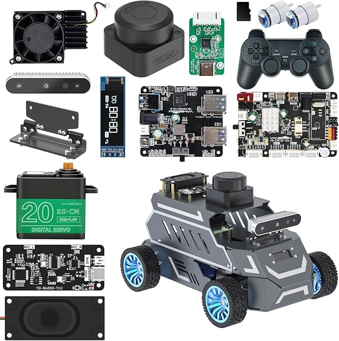 Yahboom Raspberry Pi 5 8GB for AI Robot Car, Supports RVIZ Simulation ROS2 by Yahboom