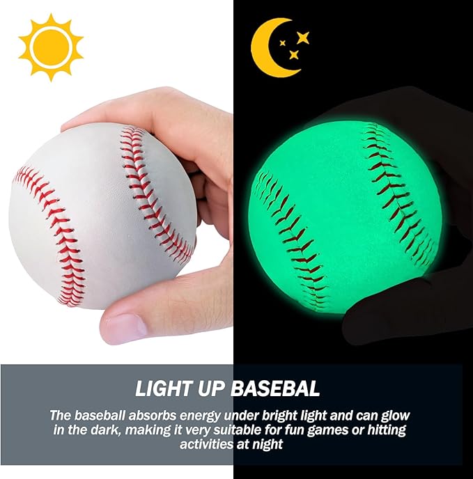 Baseballs, Practice Baseballs, Baseball for Youth Teenager/Adults Players Training Ball, Safe Throwing for Indoor/Outdoor, Batting Practice