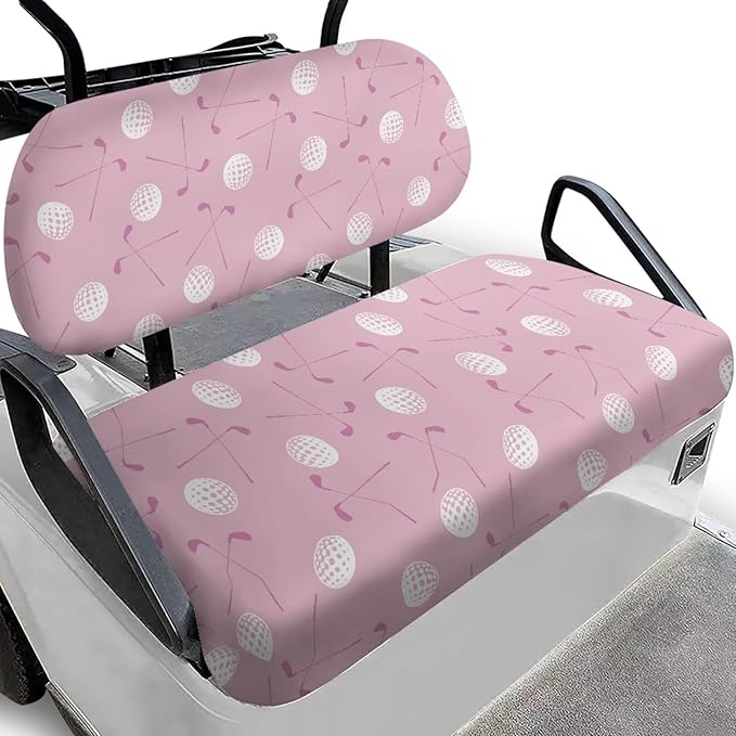 Yewatlles Pink Golf Equipment Golf Cart Seat Covers, Blanket for Golf Cart, Universal Golf Cart Seat Towel Fits Golf Car, Club Car, More Golf Carts