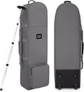 DAREKUKU Golf Travel Bags for Airlines with Adjustable Support Rod and Detachable Shoulder Straps, Hard case Top Soft Foldable Golf Club Travel Covers